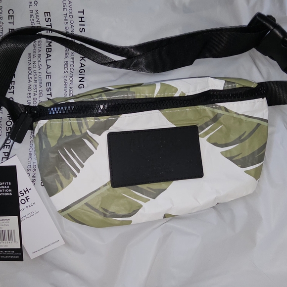 ALOHA Collection Handbags - Aloha Collection Mini Hip Pack Green palm leaf Lū'au print